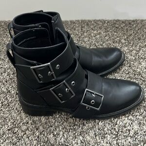 Black Blondo Camila waterproof combat boots